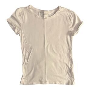 H&M Basics White Short Sleeve Shirt